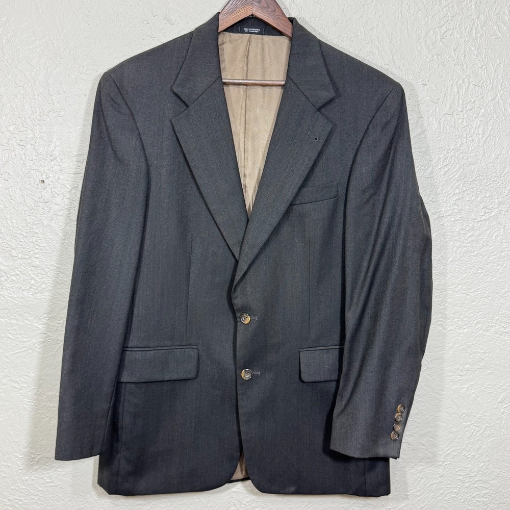 Oscar de la Renta Blazer Sport Coat 40 Wool Vested‎ Suit Old Money Vtg 80s 90s